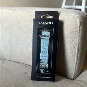 Coach Blue Apple Watch Band